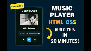 Create a Music Player with HTML CSS JavaScript - FREE Source Code for Beginners