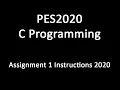 C Programming - Assignment 1 2020