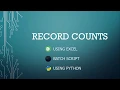 How to Count the number of rows using Excel Batch Python