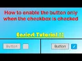 HTML How to enable the button only when the checkbox is checked Simplest Way