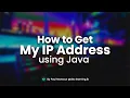 Java program to get IP Address