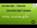 JavaScript Loops JavaScript While Loop JavaScript Do while Loop JavaScript for Loop