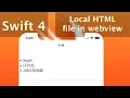 Load local HTML in WebKit View Swift 4 Xcode 9 0