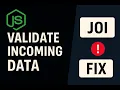 5 Input Validation in Node js using Joi Validate API Requests Properly
