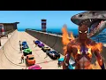 Lagu GTA 5 Mega-Ramp: Superheroes vs. Scarred Sharks \u0026 UFO Attack!