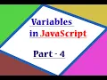 Variables in JavaScript in Hindi - Part 4
