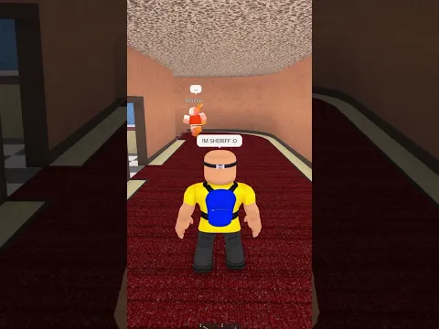 Fake Sheriff Troll in Roblox 😳 #roblox #mm2 #robloxshorts