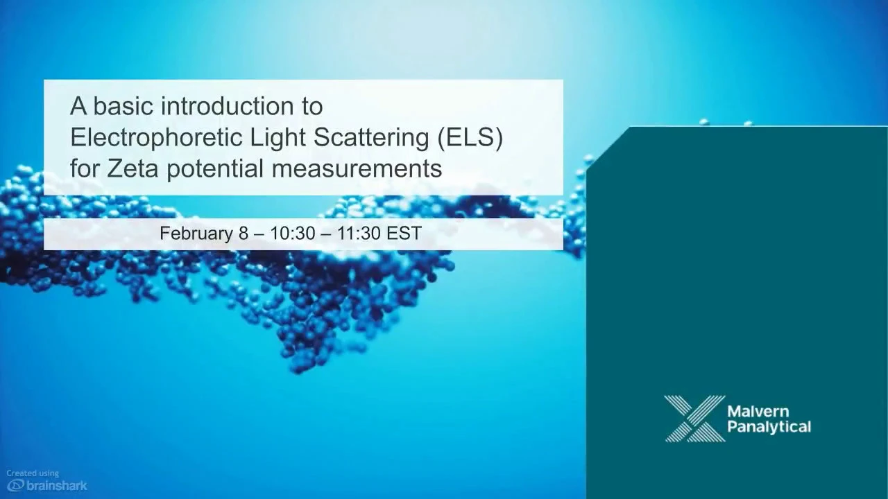 A Basic Introduction to Electrophoretic Light Scattering (ELS) for Zeta Potential Measurements