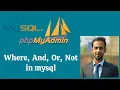 MySQL Database Bangla Tutorial Part 9 Where And Or Not in MySQL Bangla