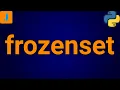 Python frozenset Constructor Python Tutorial For Beginners