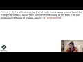 MCV4U Optimization Problem