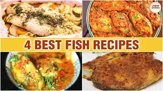 Fish Lovers Special | 4 Best Fish Recipes You Must Try | Best Curry, Fry, Masala & Baked