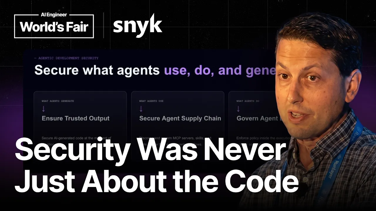 Agentic Development Security — Ezra Tanzer, Snyk: video thumbnail