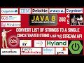Java 8 Stream API Interview Questions Concatenate a List of Strings from List using Java 8 Stream