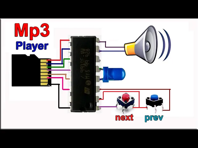 Download MP3 How To Make Mp3 Player at Home | micro sd card mp3 player circuit | DIY Mp3 Player IC Circuit