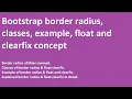 Bootstrap border radius float and clearfix classes example rounded classes