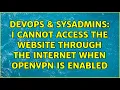 DevOps SysAdmins I cannot access the website through the internet when openvpn is enabled