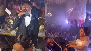 the moment moses bliss surprised actress ekene umenwa on her wedding day