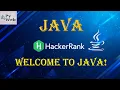 1 Welcome to Java Java HackerRank Solutions