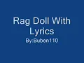 Rag Doll Aerosmith  lyrics on the screen
