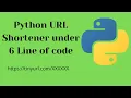 Make URL Shortener using python Language Latest Coder