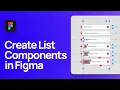 How to Design List Components in Figma Material Design Single Two Three Line List Tutorial