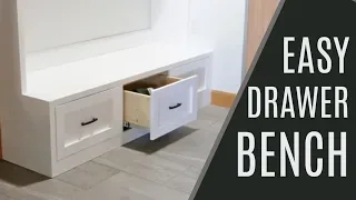 DIY: Easiest 2x4 Drawer Bench