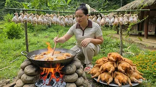 FULL CHICKEN ROAST | Whole Fried Chicken Recipe Cooking in village | Free Range Chicken Recipe