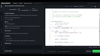 HackerRank Python 30 Days of Code - Day 9 Recursion 3