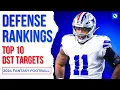 Defense DST Rankings - 2024 Fantasy Football Top 10 Targets