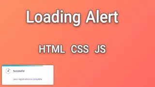 Loading Alert loading with html css js