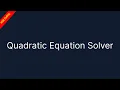Python Program to solve a Quadratic Equation