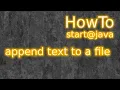 Java append text to a file