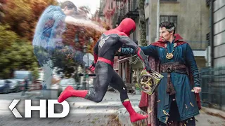 spider man vs doctor strange mirror dimension fight scene spider man no way home 2021