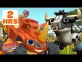 Rhino Blaze Rescues Wild Animals 2 Hour Compilation Blaze and the Monster Machines
