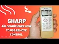 SHARP air conditioner how to use remote control