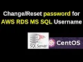 Change reset password of AWS RDS for MS SQL Server master username in a Minute 2025 Updated