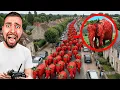 Lagu MY DRONE FILMS STRAWBERRY ELEPHANT ON THE ROAD IN REAL LIFE!