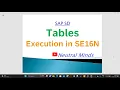 SAP SD tables explanation SE16N TCode