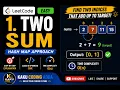 1 Two Sum LeetCode Solution in Java Easy HashMap Explanation DSA Interview Prep
