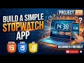 Stopwatch Using HTML CSS JavaScript Project JavaScript Projects