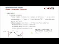 Optimization Techniques Classical Optimization Techniques