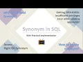 Synonym in SQL With Practical Implementation TechnonTechTV