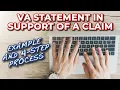 VA Statement in Support of a Claim Example 4 Step Process