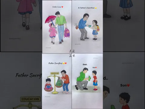 Father’s love and sacrifice🥺❤️ #art #youtubeshorts # shortsfeed #viralshorts