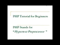 PHP Tutorial for Beginners Why Learn PHP