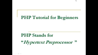 PHP Tutorial for Beginners Why Learn PHP