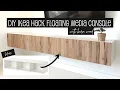 DIY IKEA Hack Floating Media Console with Barn Wood