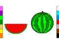 Colorful Watermelon Coloring Pages for Toddlers