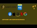 Duplicate Emails 3 Solutions SQL interview Questions Leetcode 182